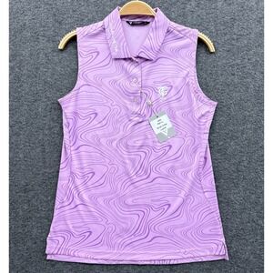 Levelwear Jazz Polo Womens Small Violet Toronto Golf Club TGC Sleeveless Top NWT